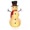 Haute Decor 4ft. LED Lighted Collapsible Tinsel Fabric Snowman